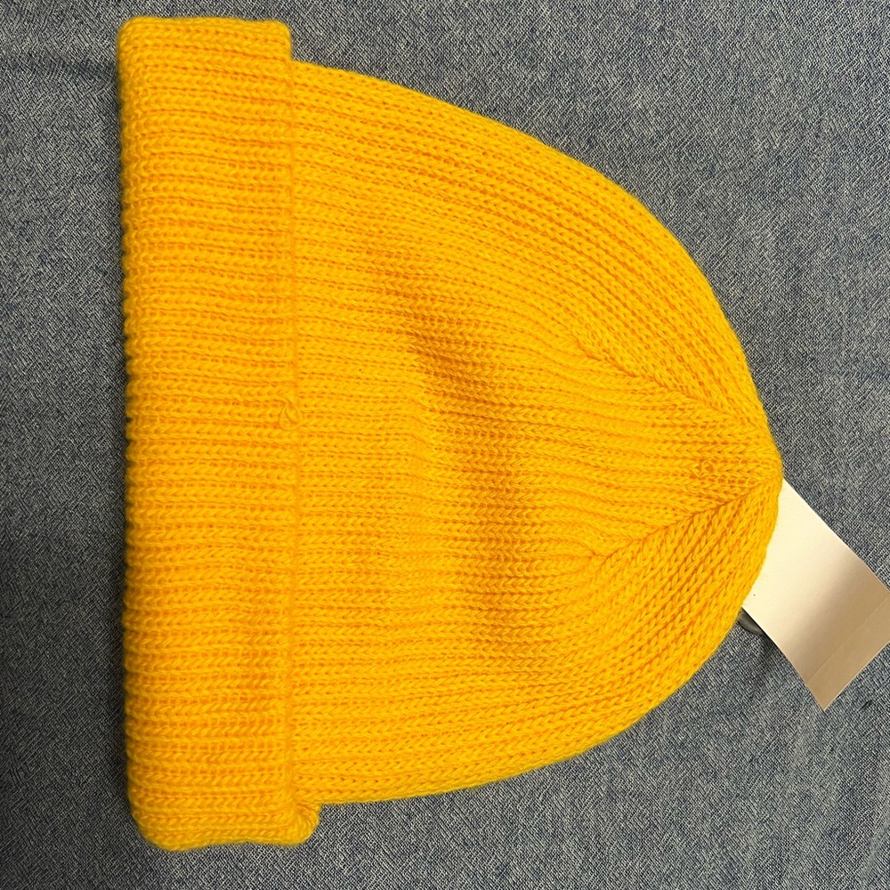 Yellow vans beanie